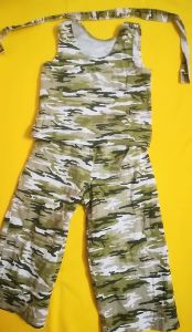 Kids Costumes to Hire - Army green pants, top, bandana